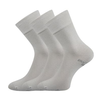 BIOBAN single-colour formal socks made from organic cotton LIGHT GREY