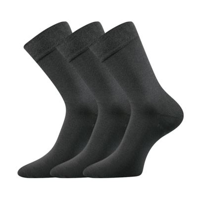 BIOBAN single-colour formal socks made from organic cotton, DARK GREY