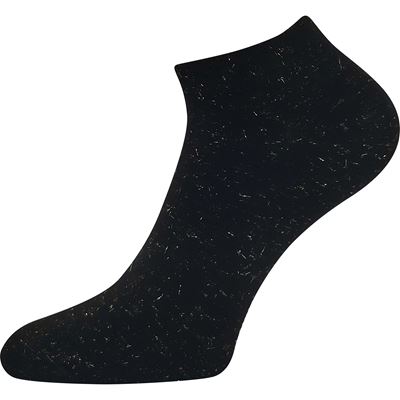 Women's bamboo low socks BIRGIT with lurex BLACK (2 pairs)