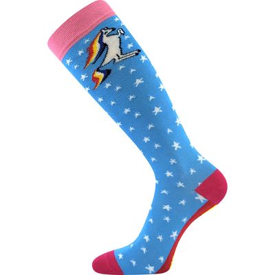 BIVOJ 15 children's knee socks with pictures GIRLS (2 pairs)