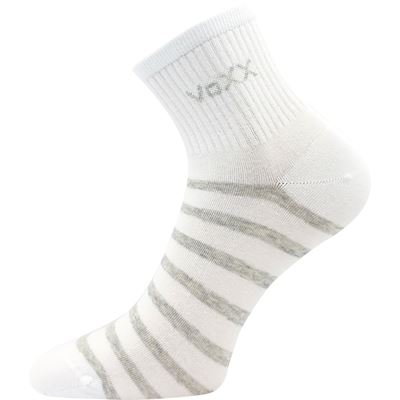 BOXANA women's summer striped socks, WHITE
