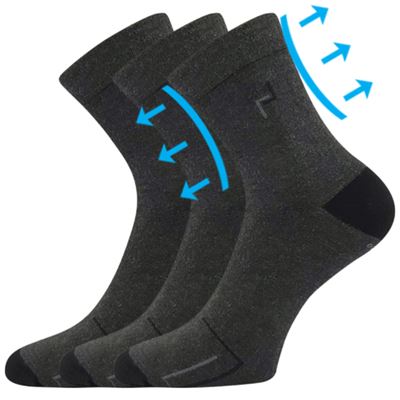 BROGER 01 anthracite melange bamboo medicine socks