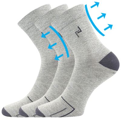 BROGER 01 grey melange bamboo medicine socks