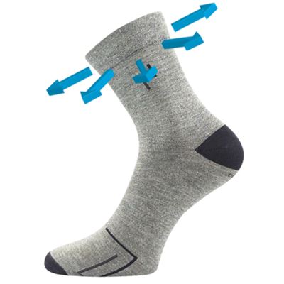 BROGER 01 grey melange bamboo medicine socks
