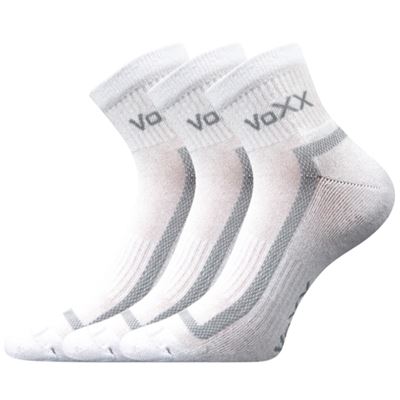 CADDY B cotton sports socks, 3-pack, WHITE
