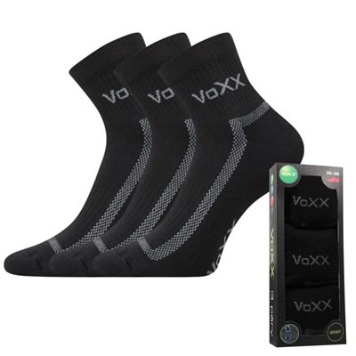 CADDY B cotton sports socks, 3-pack, BLACK