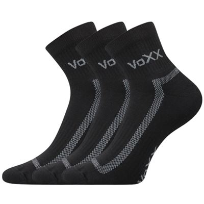 CADDY B cotton sports socks, 3-pack, BLACK