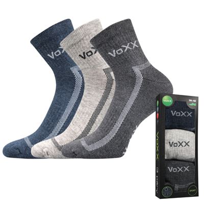 CADDY B cotton sports socks, 3-pack, DARK