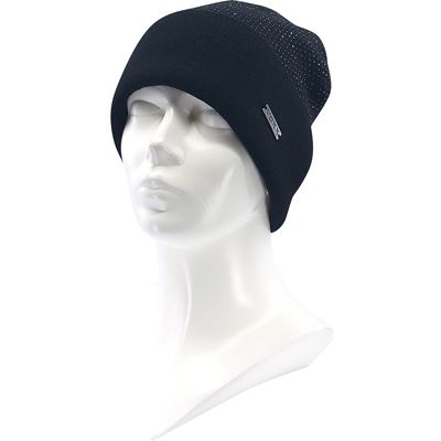 CARINA women's knitted hat with lurex BLACK