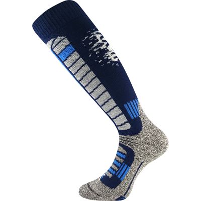CARVING winter ski knee socks, dark blue