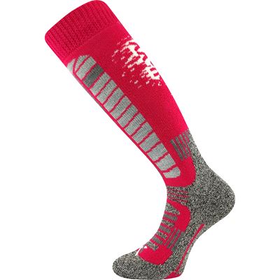CARVING magenta winter ski knee socks