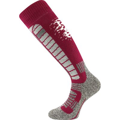 CARVING winter ski knee socks, blackberry