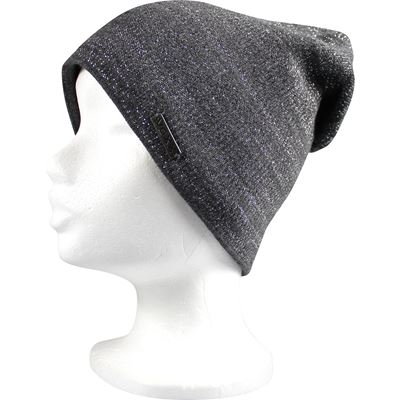 CASCADA women's knitted hat with lurex DARK GREY