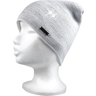 CASCADA women's knitted hat with lurex WHITE