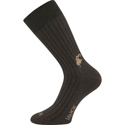 CASHMERE LOVE cotton socks with cashmere and silver ions DARK BROWN
