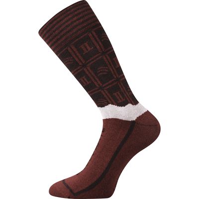 Men's original socks with CHOCOLATE motif in DARK box