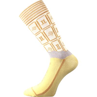 Men's original socks with CHOCOLATE motif in WHITE box