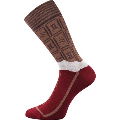Original women's socks with CHOCOLATE motif in MILK box