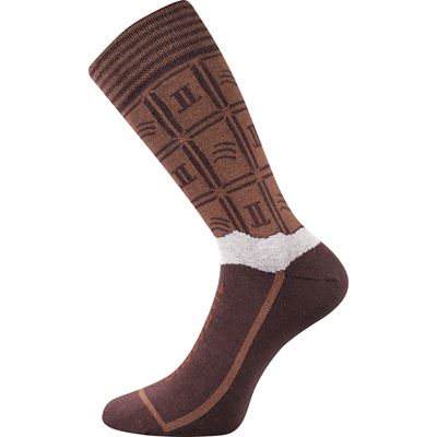 Men's original socks with CHOCOLATE motif in MILK box