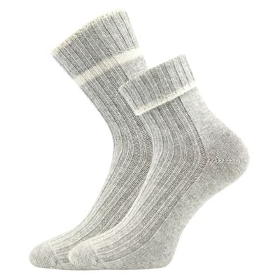CIVETTA soft warm cashmere socks, LIGHT GREY MELANGE