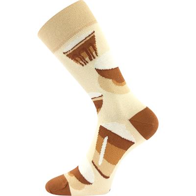 Socks in a jar with a coffee motif COFFEE pattern 3