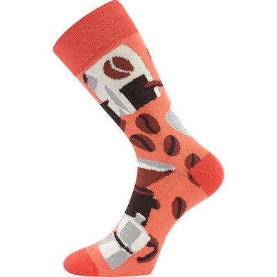 Socks in a tub with a coffee motif COFFEE pattern 5