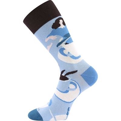 Socks in a jar with a coffee motif COFFEE pattern 7