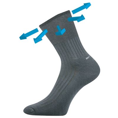 Medicine CORSA socks with soft cuff, DARK GREY