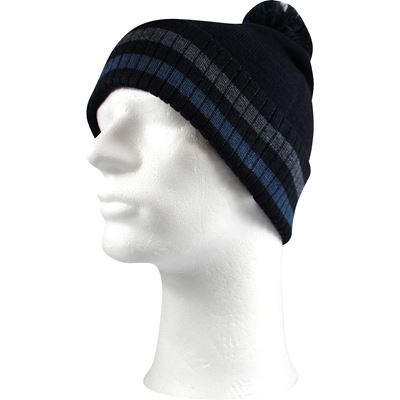 Men's knitted COUGAR winter hat, DARK BLUE