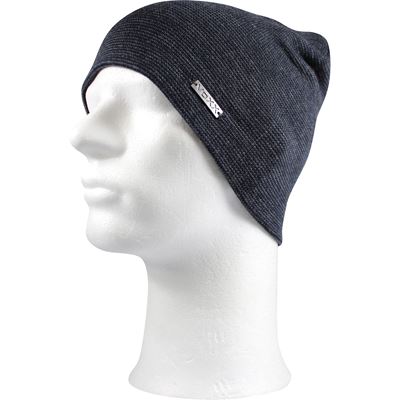 Men's knitted CROWN winter hat BLUE