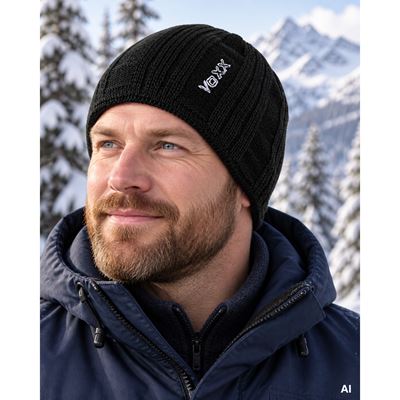 Men's knitted hat CRUZE winter BLACK