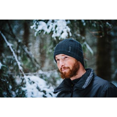 Men's knitted CRUZE winter hat, DARK GREY