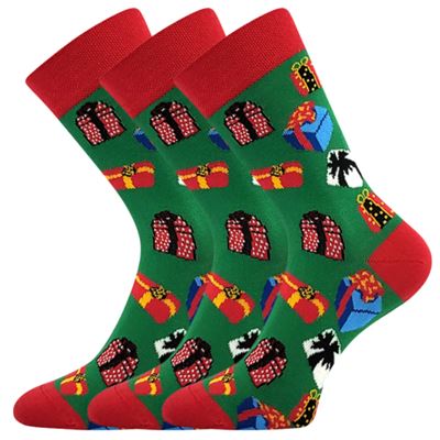 Children's Christmas socks DAMER with pictures of GIFTS