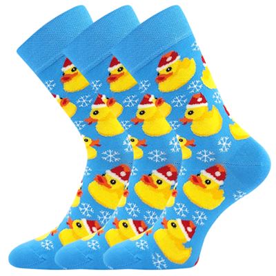Thin Christmas socks DAMER with pictures of DUCKS
