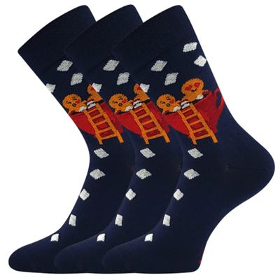 Thin Christmas DAMER socks with gingerbread cookies