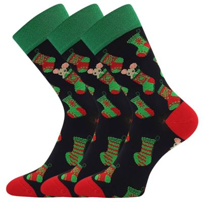 Thin Christmas socks DAMER with picture motif SOCKS