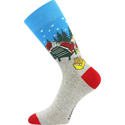 Thin Christmas socks DAMER with SANTA drinking beer