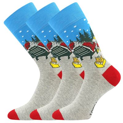 Thin Christmas socks DAMER with SANTA drinking beer