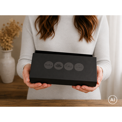 Luxury BLACK matte paper gift box