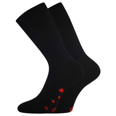 Socks for lovers DARLING black with hearts design 1  126471 3