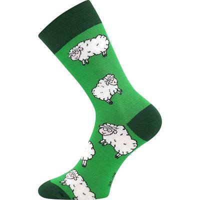 DEASTER picture socks with Easter motif of flock of SHEEP