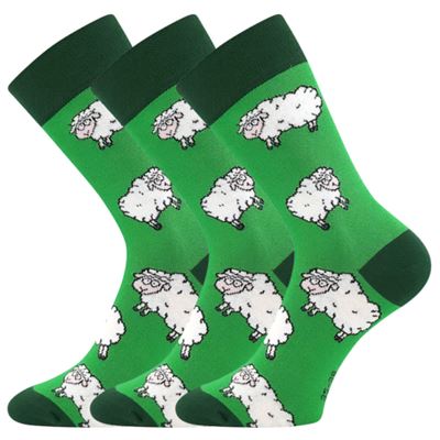 DEASTER picture socks with Easter motif of flock of SHEEP