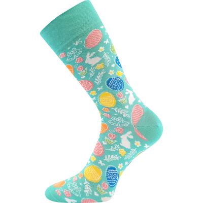 DEASTER picture socks with Easter egg motif