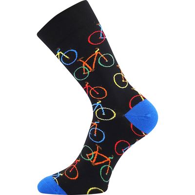 DEBIKE unisex socks with colourful bicycle designs (3 pairs)