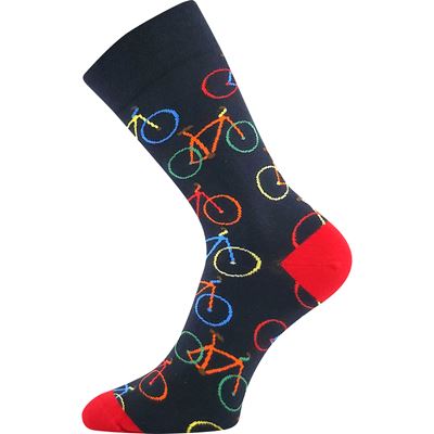 DEBIKE unisex socks with colourful bicycle designs (3 pairs)