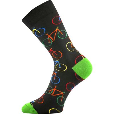 DEBIKE unisex socks with colourful bicycle designs (3 pairs)