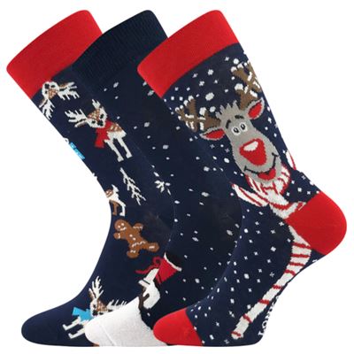 DEBOX picture socks, gift-wrapped, CHRISTMAS mix M