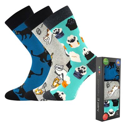 DEBOX picture socks in gift packaging MIX CATS