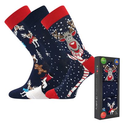 DEBOX picture socks, gift-wrapped, CHRISTMAS mix M