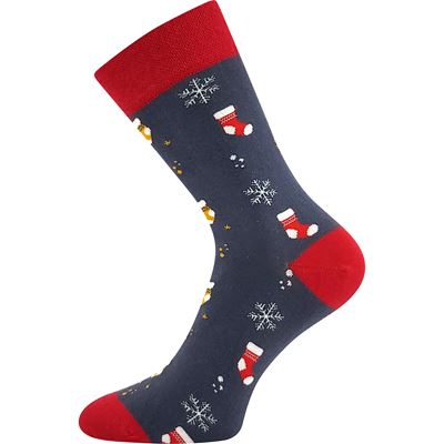 DECHRIS Christmas dress socks with images of CHRISTMAS SOCKS